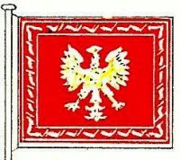 Chorągiew Rzeczypospolitej uproszczony wzór z orłem bez korony