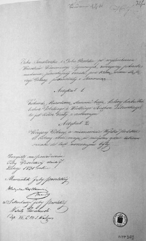 Treści uchwałę Sejmu Królestwa Polskiego z 7 lutego 1831 roku