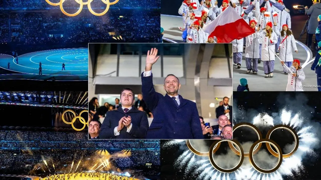 Prezydent Nawrocki podczas ceremonii otwarcia Igrzysk Olimpijskich