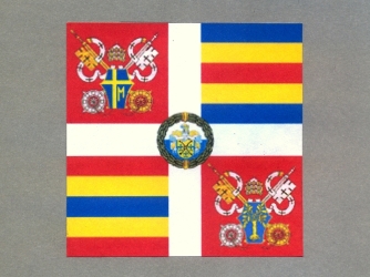 Pierwszy sztandar Gwardii Szwajcarskiej z okresu pontyfikatu Jana Pawła II