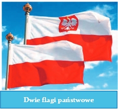 Dwie flagi państwowe