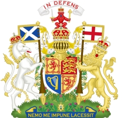 Herb wielki Wielkiej Brytanii - odmiana używana w Szkocji