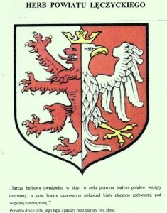 Herb Powiatu Łęczyckiego – załącznik nr 1 do uchwały herbowej z 1998 r.