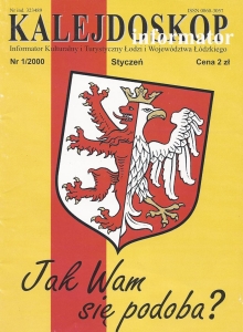 Periodyk „Kalejdoskop” z 2000 r. z używanym de iure caduco herbem Woj. Łódzkiego
