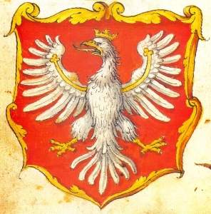 Orzeł Biały na karcie „Stemmata Polonica” z połowy XVI w.
