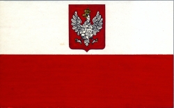 Flaga Biało-Czerwona z herbem