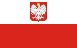 Flaga Polski z herbem