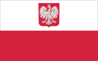 Flaga z herbem Rzeczypospolitej Polskiej
