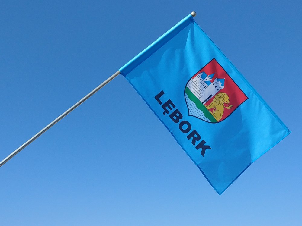 Flaga miasta Lębork